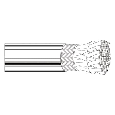 Belden Multi-Conductor Cable, AWM, 22 AWG, 4 C, Chrome, PVC, Stranded, 300V AC, Indoor, 5000 ft 8302 0605000